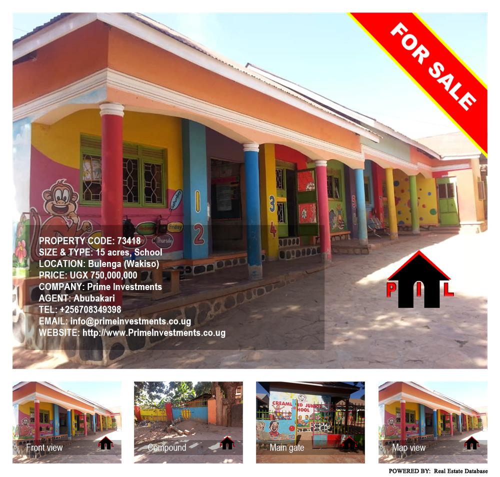 School  for sale in Bulenga Wakiso Uganda, code: 73418