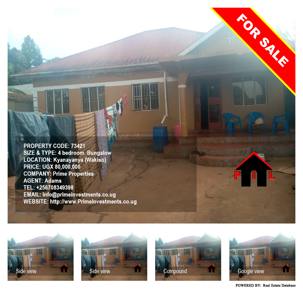 4 bedroom Bungalow  for sale in Kanyanya Wakiso Uganda, code: 73421