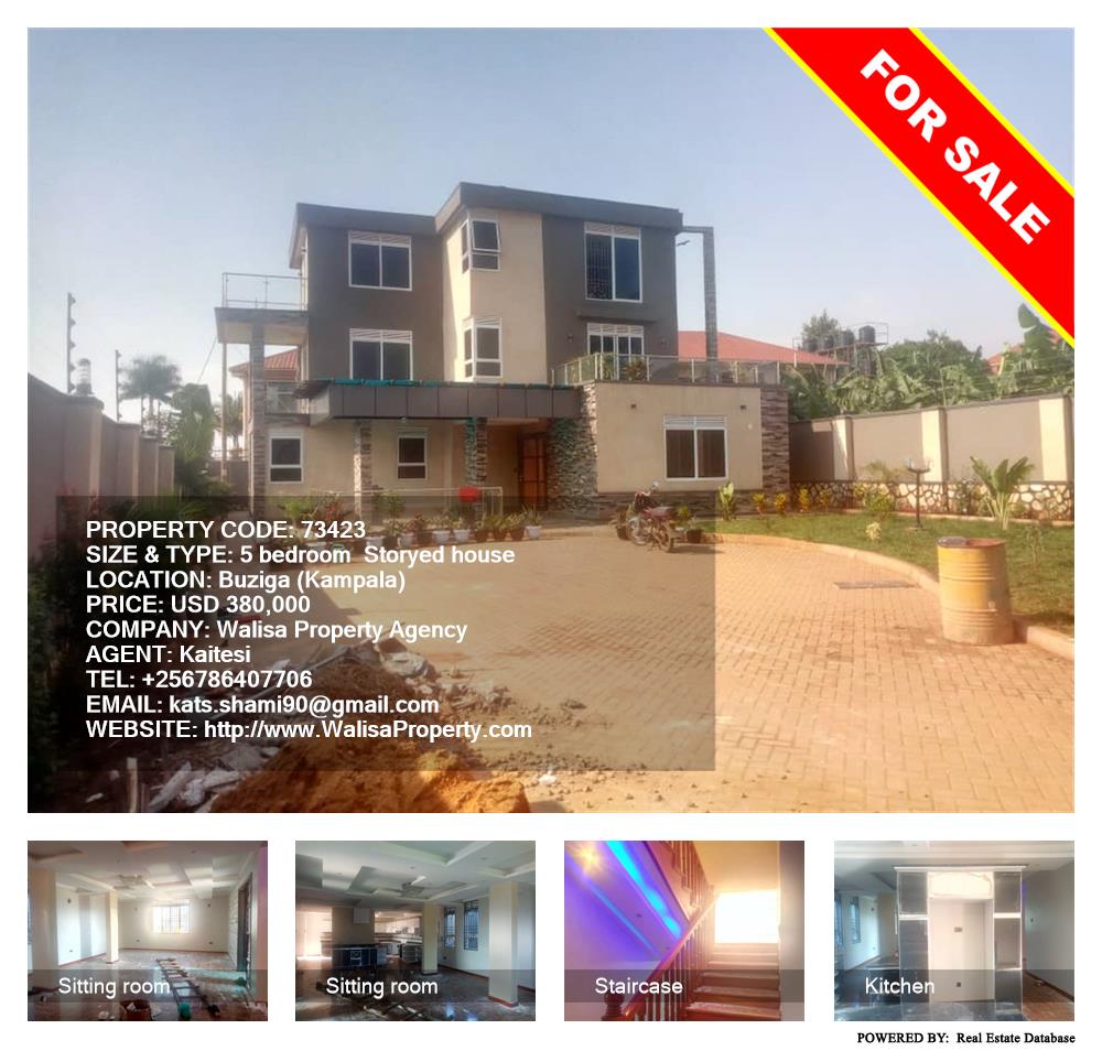 5 bedroom Storeyed house  for sale in Buziga Kampala Uganda, code: 73423
