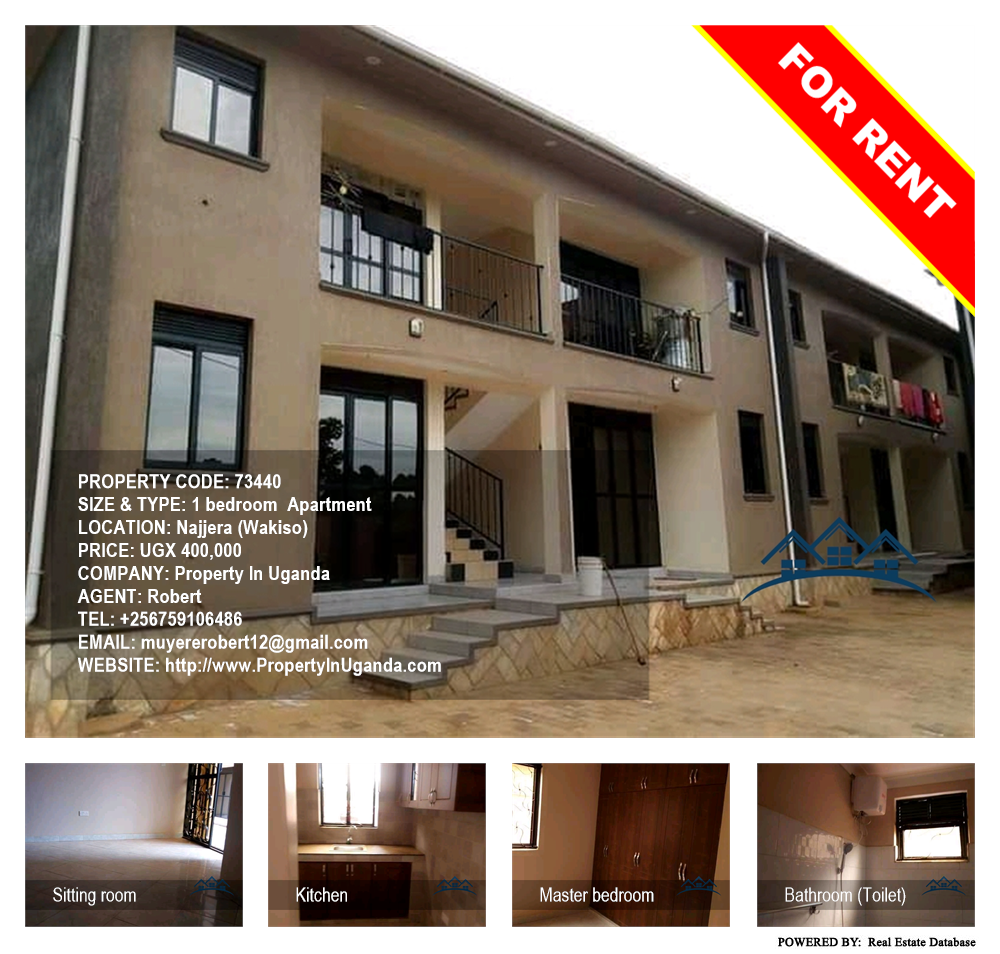 1 bedroom Apartment  for rent in Najjera Wakiso Uganda, code: 73440