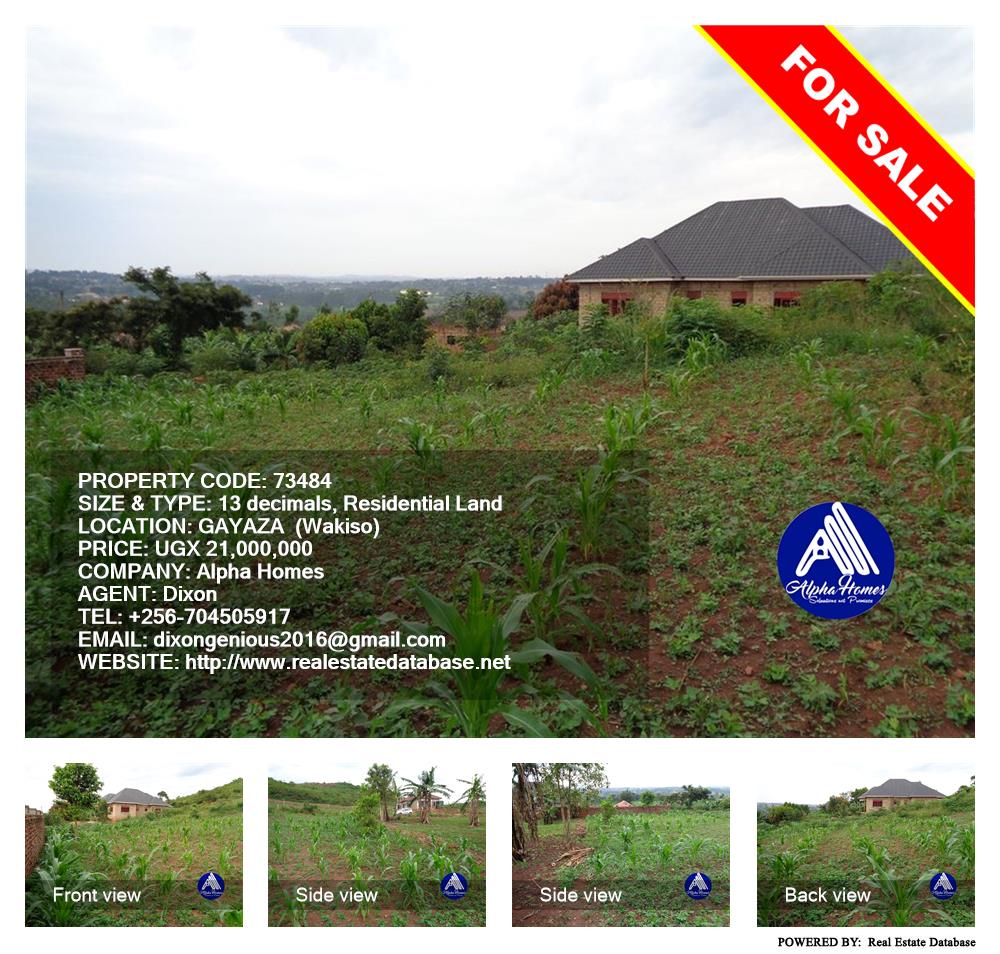 Residential Land  for sale in Gayaza Wakiso Uganda, code: 73484