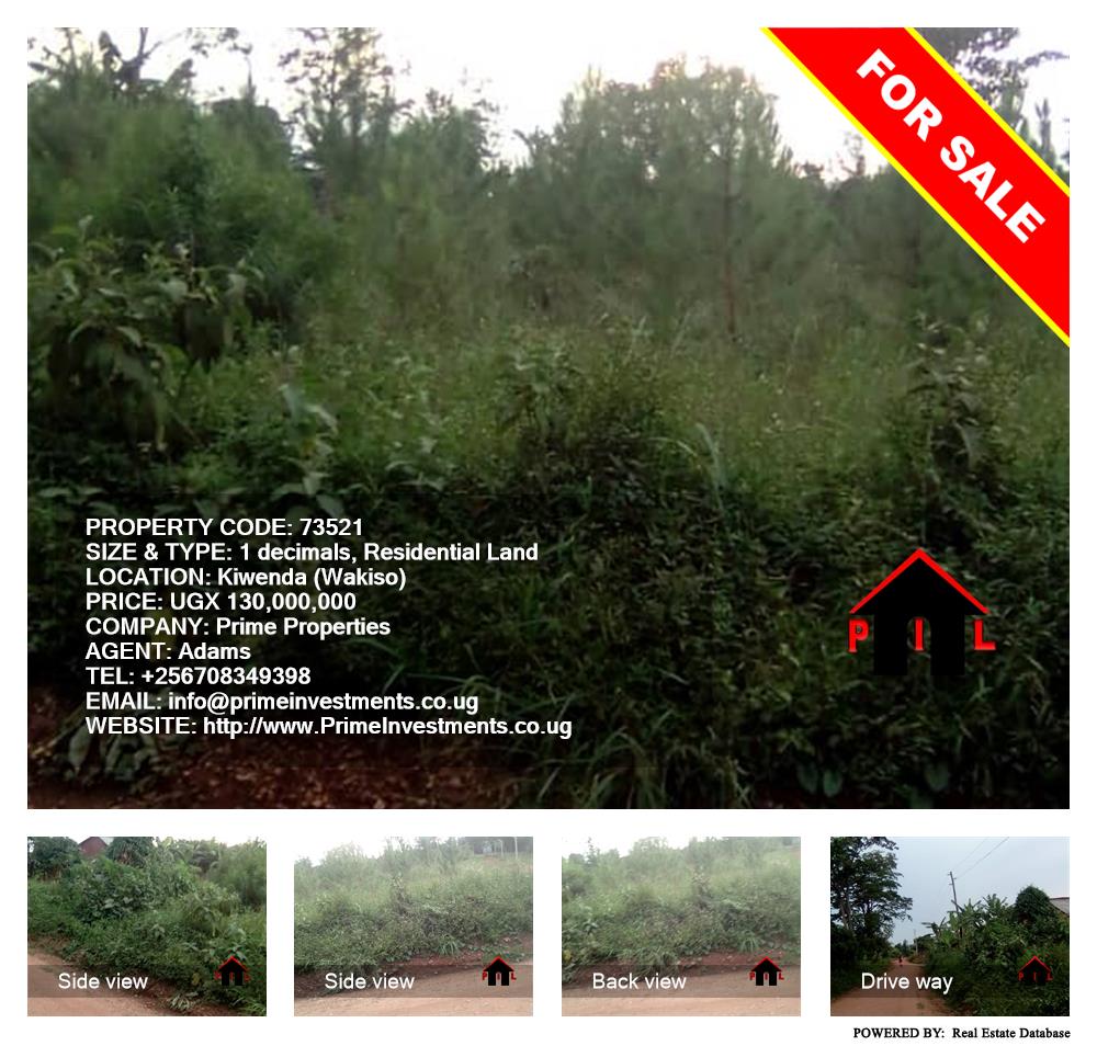 Residential Land  for sale in Kiwenda Wakiso Uganda, code: 73521