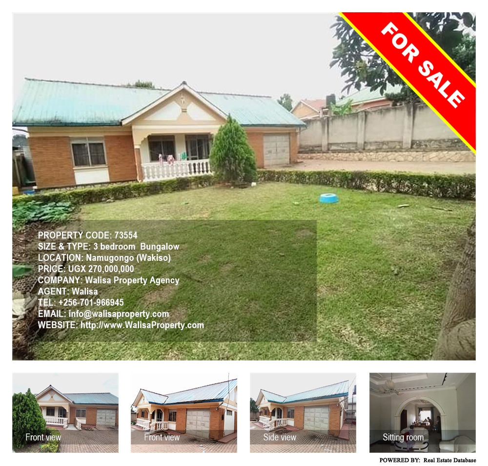 3 bedroom Bungalow  for sale in Namugongo Wakiso Uganda, code: 73554