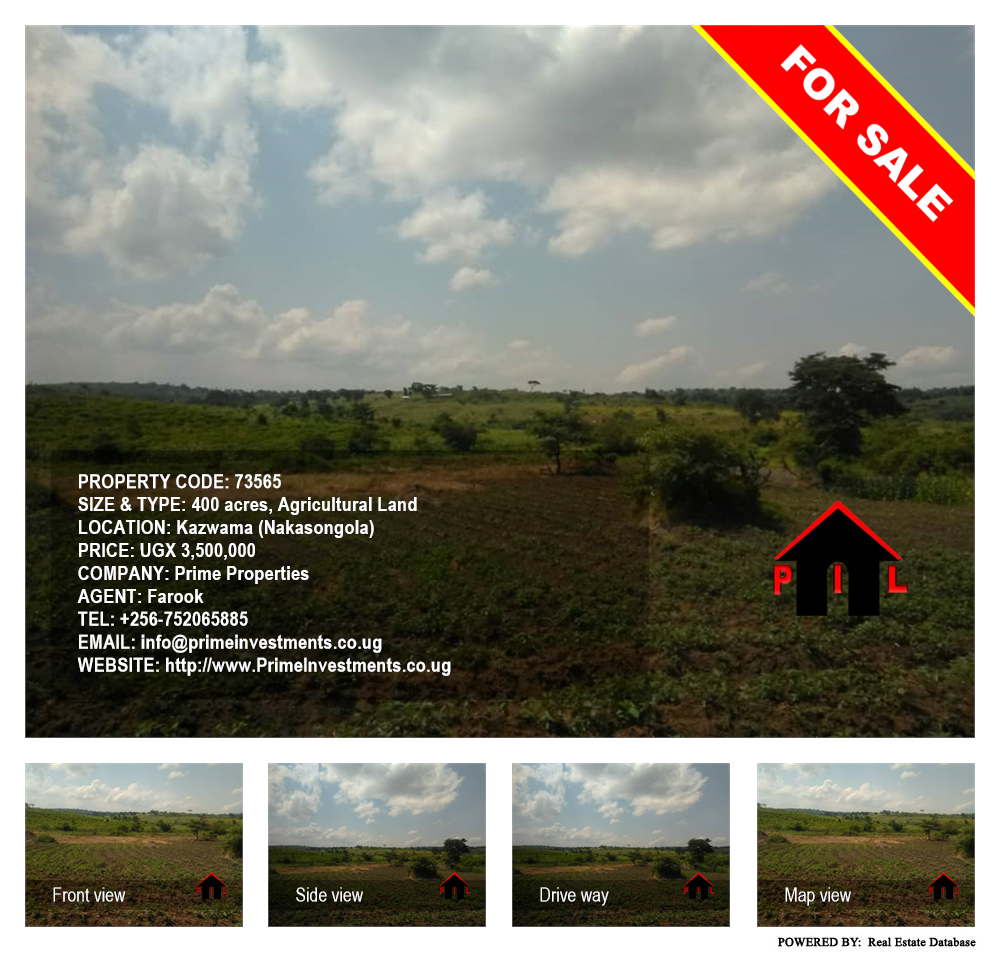 Agricultural Land  for sale in Kazwama Nakasongola Uganda, code: 73565