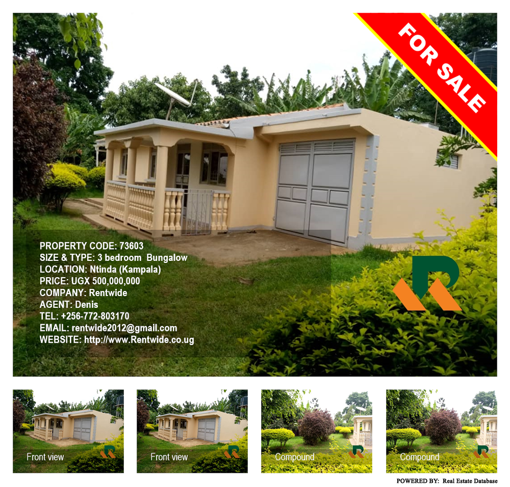 3 bedroom Bungalow  for sale in Ntinda Kampala Uganda, code: 73603
