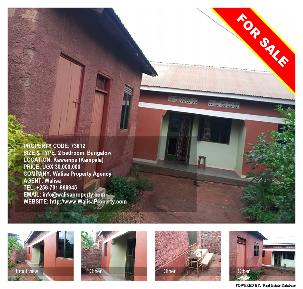 2 bedroom Bungalow  for sale in Kawempe Kampala Uganda, code: 73612