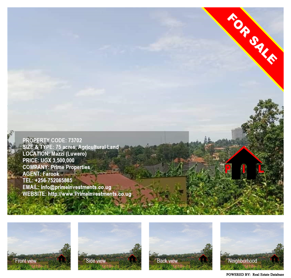 Agricultural Land  for sale in Mazzi Luweero Uganda, code: 73702