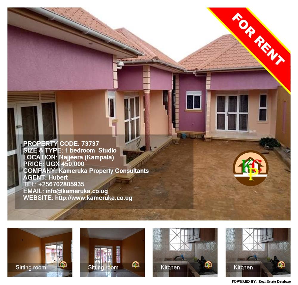 1 bedroom Studio  for rent in Najjera Kampala Uganda, code: 73737