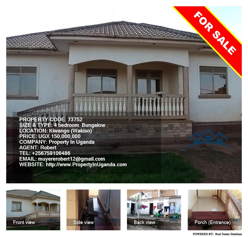 4 bedroom Bungalow  for sale in Kiwango Wakiso Uganda, code: 73752