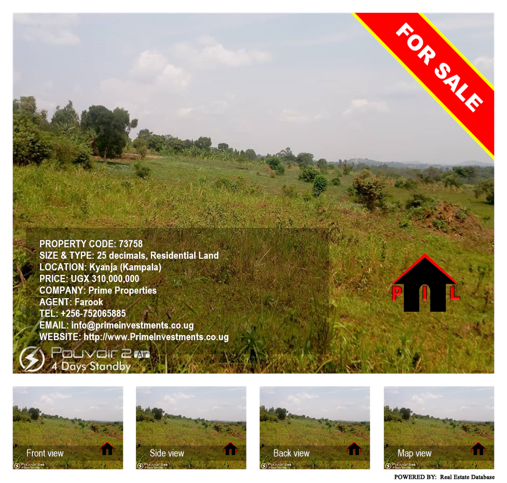 Residential Land  for sale in Kyanja Kampala Uganda, code: 73758