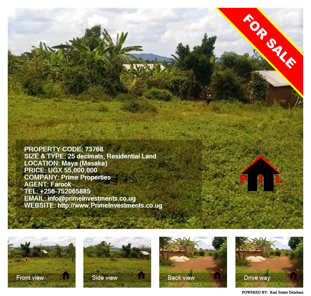 Residential Land  for sale in Maya Masaka Uganda, code: 73768