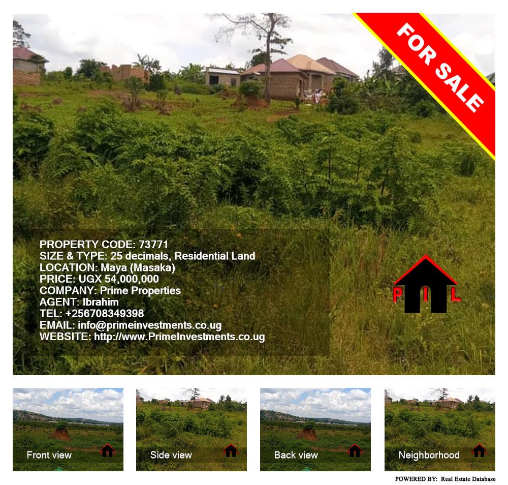 Residential Land  for sale in Maya Masaka Uganda, code: 73771
