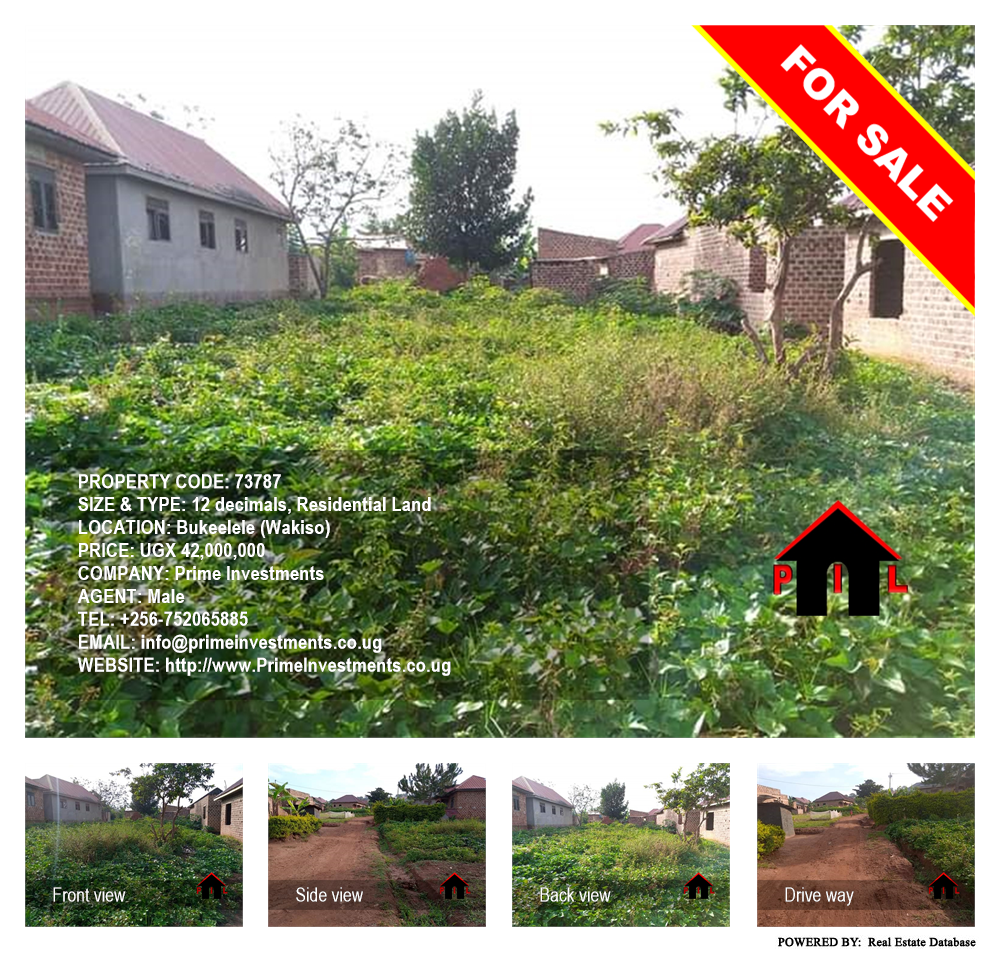 Residential Land  for sale in Bukeelele Wakiso Uganda, code: 73787