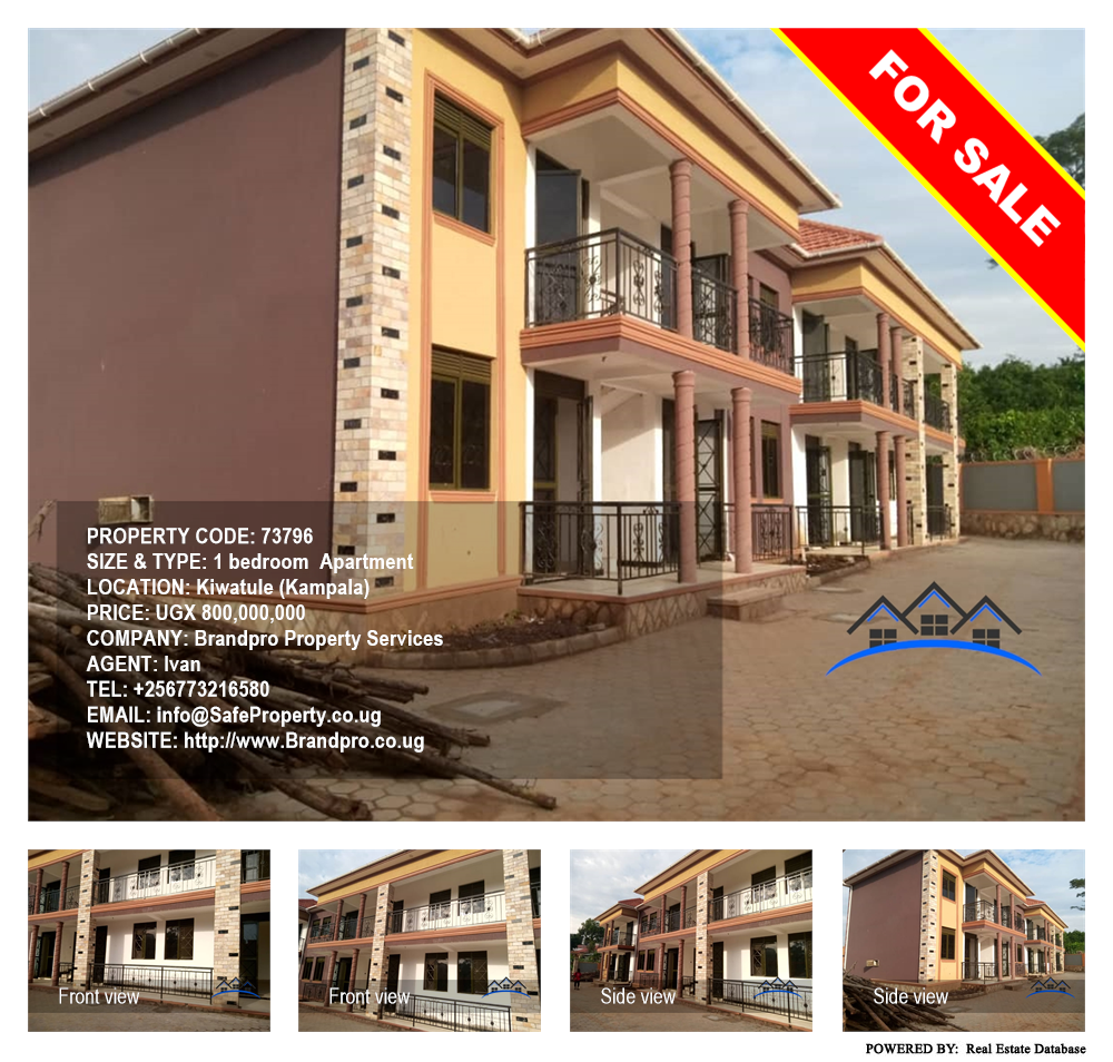 1 bedroom Apartment  for sale in Kiwaatule Kampala Uganda, code: 73796