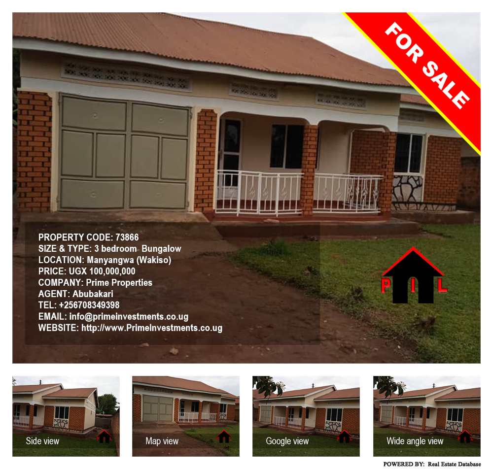 3 bedroom Bungalow  for sale in Manyangwa Wakiso Uganda, code: 73866