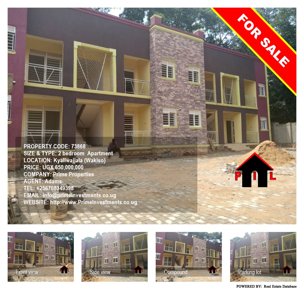 2 bedroom Apartment  for sale in Kyaliwajjala Wakiso Uganda, code: 73868