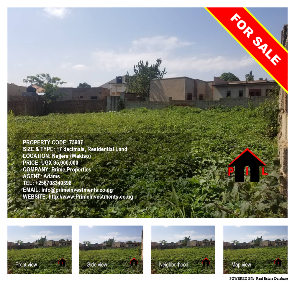 Residential Land  for sale in Najjera Wakiso Uganda, code: 73907