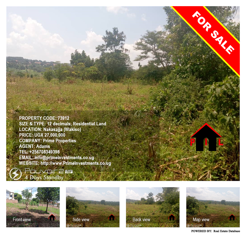 Residential Land  for sale in Nakassajja Wakiso Uganda, code: 73912