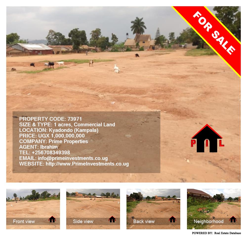Commercial Land  for sale in Kyadondo Kampala Uganda, code: 73971