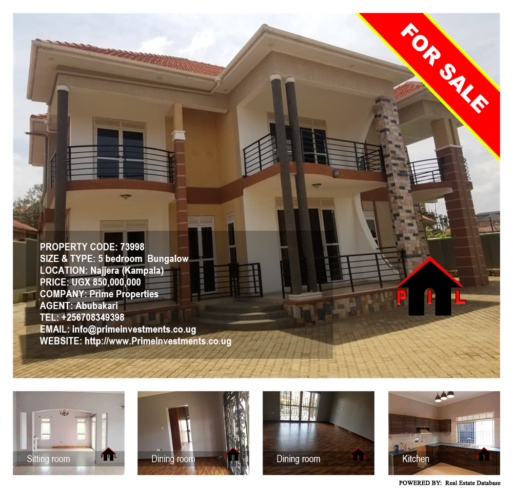 5 bedroom Bungalow  for sale in Najjera Kampala Uganda, code: 73998