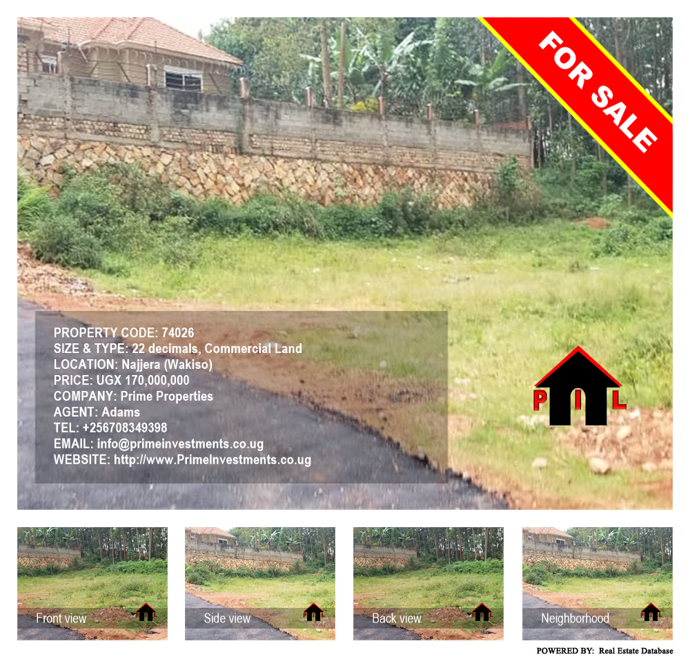 Commercial Land  for sale in Najjera Wakiso Uganda, code: 74026