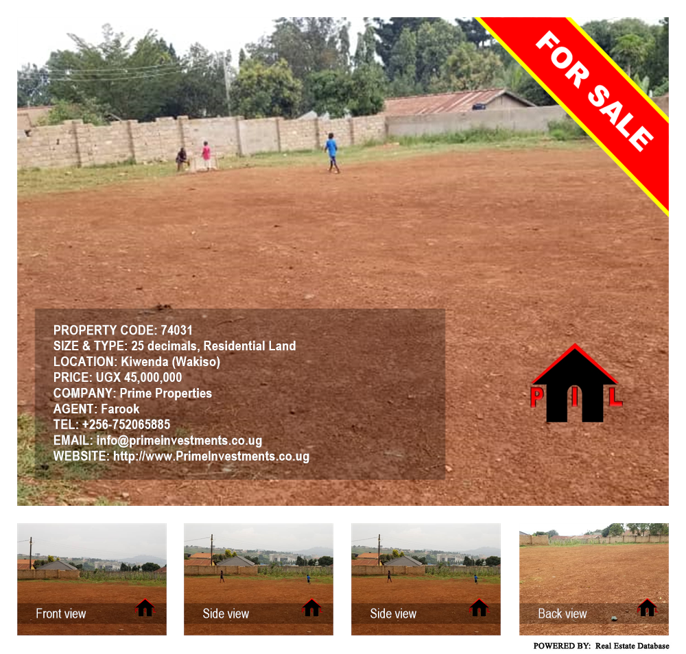 Residential Land  for sale in Kiwenda Wakiso Uganda, code: 74031