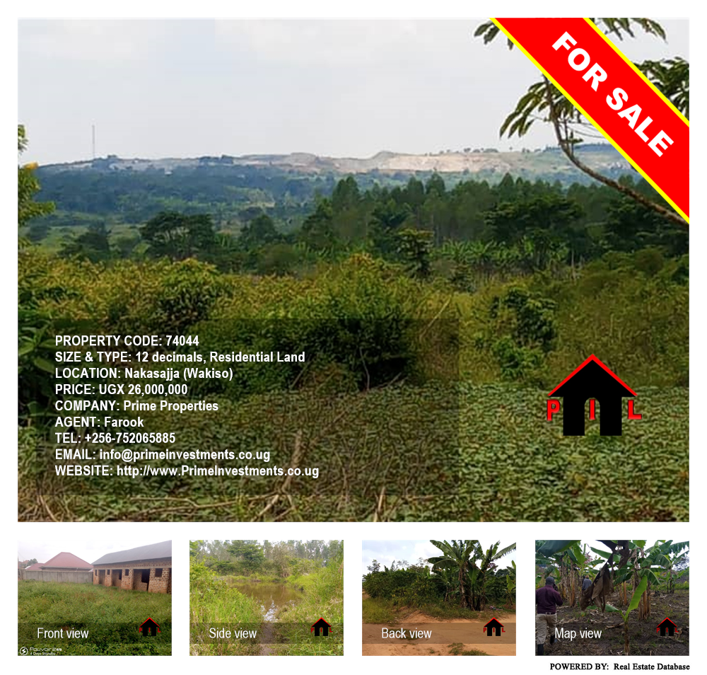 Residential Land  for sale in Nakassajja Wakiso Uganda, code: 74044