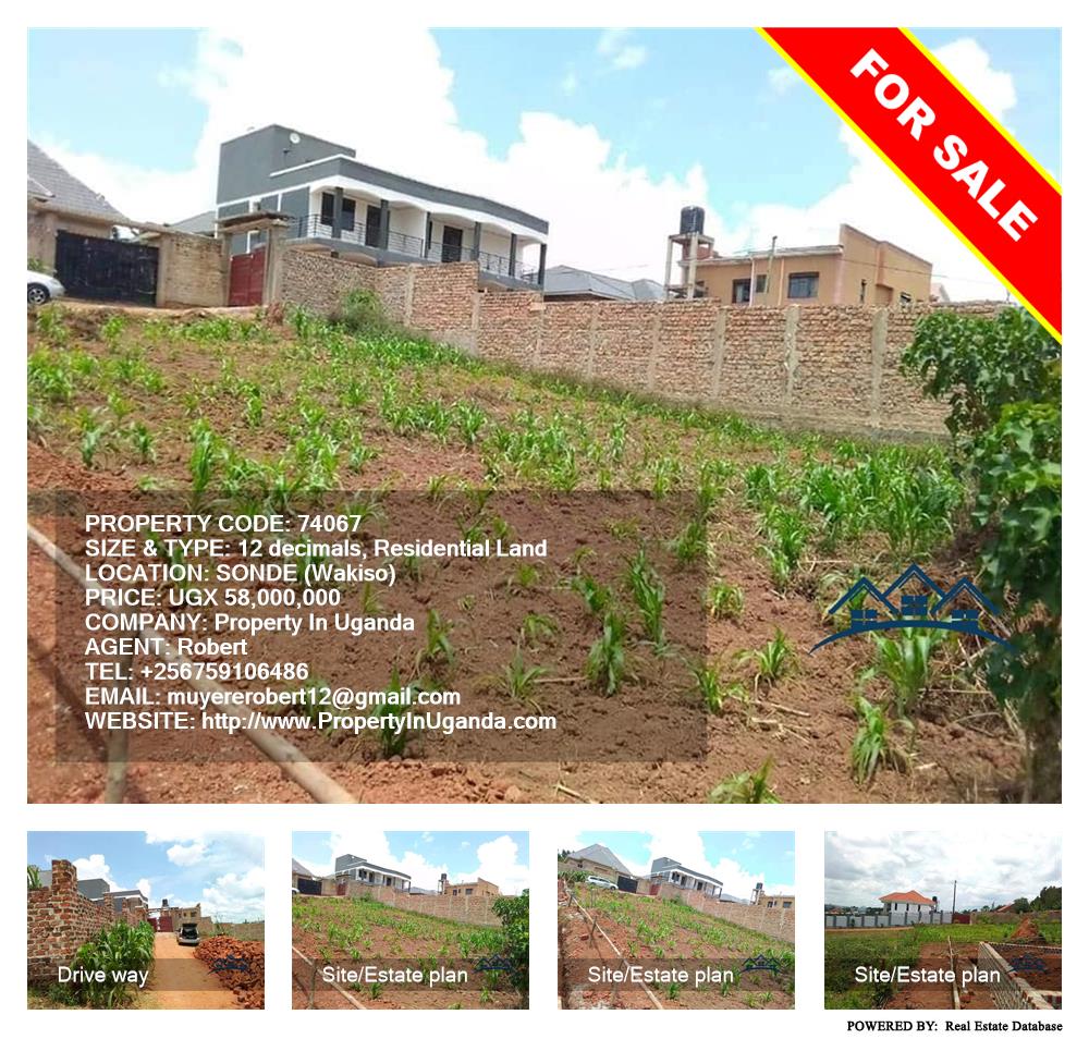 Residential Land  for sale in Sonde Wakiso Uganda, code: 74067