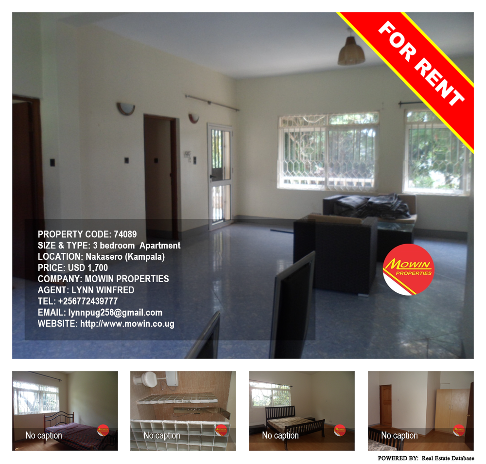 3 bedroom Apartment  for rent in Nakasero Kampala Uganda, code: 74089