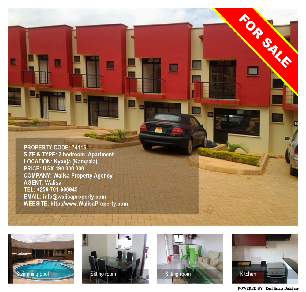 2 bedroom Apartment  for sale in Kyanja Kampala Uganda, code: 74116