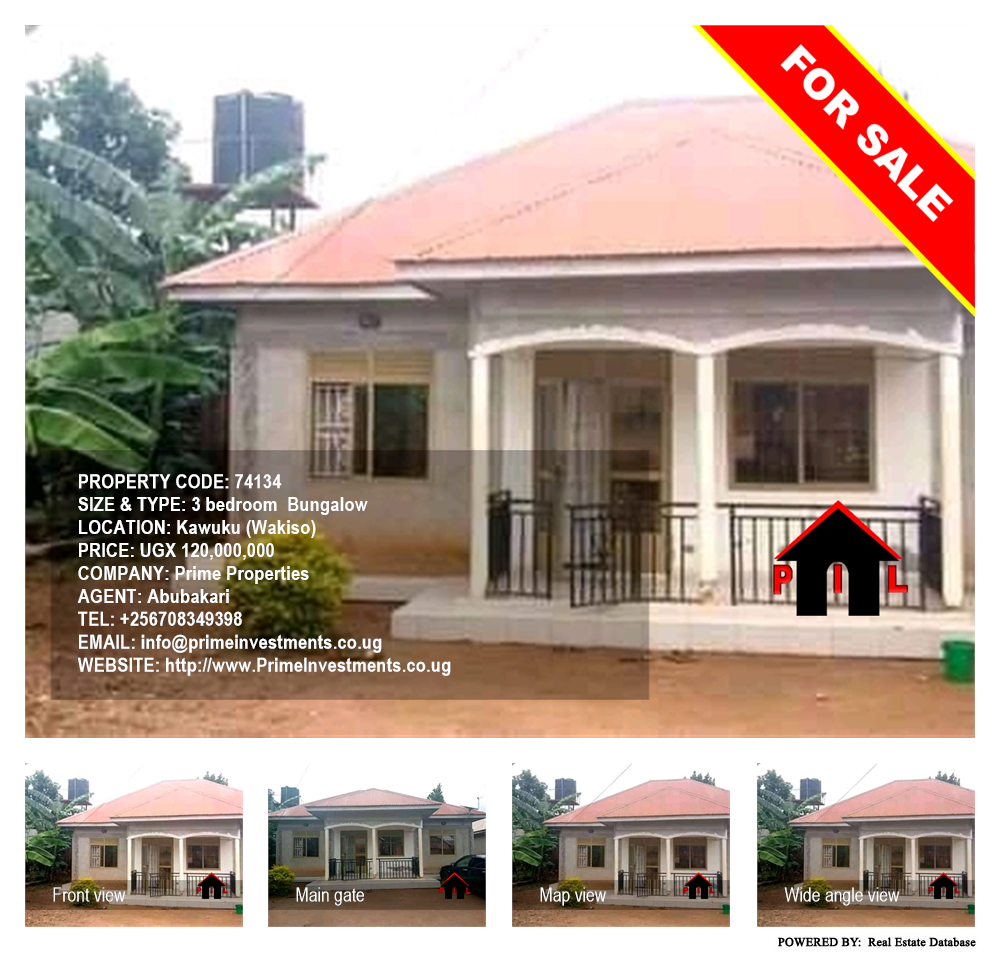 3 bedroom Bungalow  for sale in Kawuku Wakiso Uganda, code: 74134