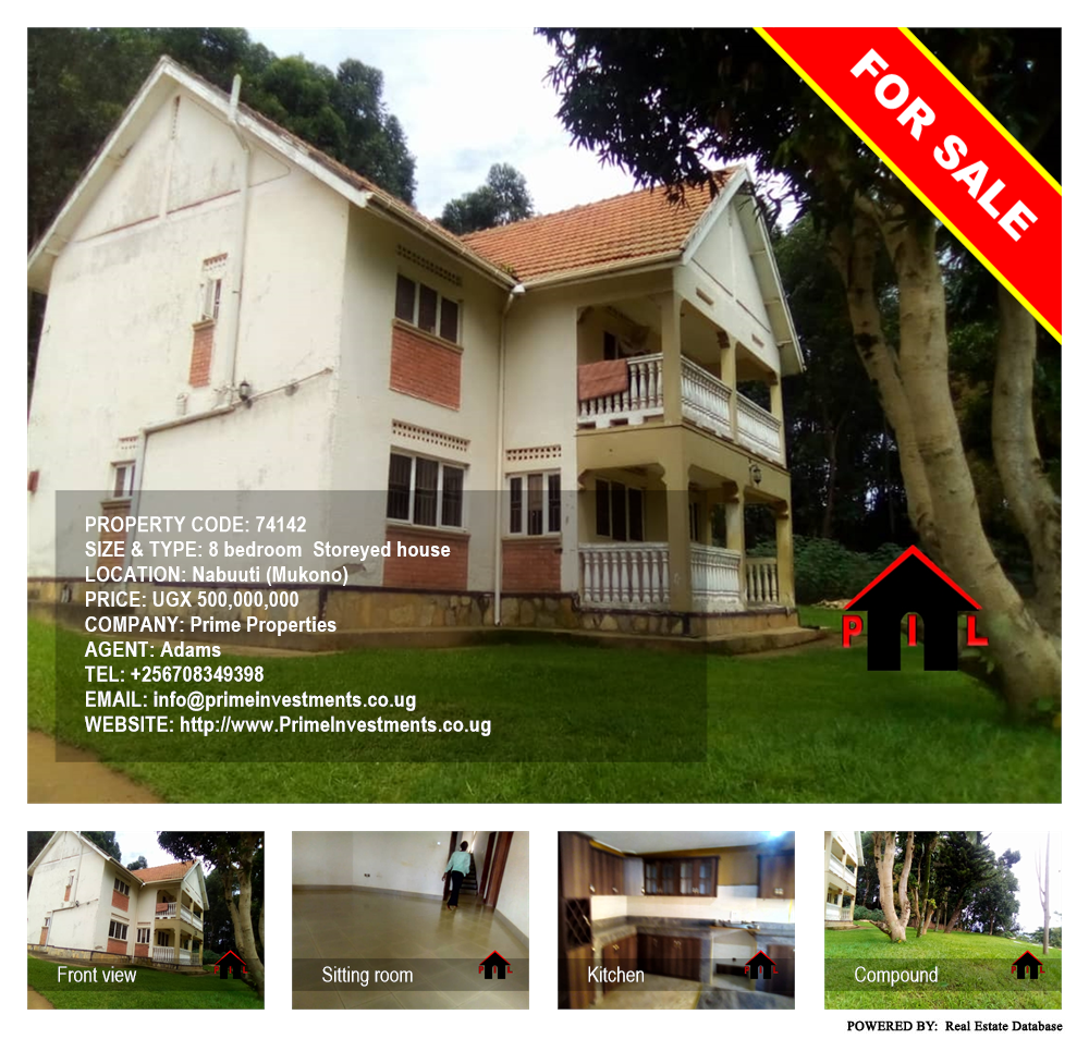 8 bedroom Storeyed house  for sale in Nabuuti Mukono Uganda, code: 74142