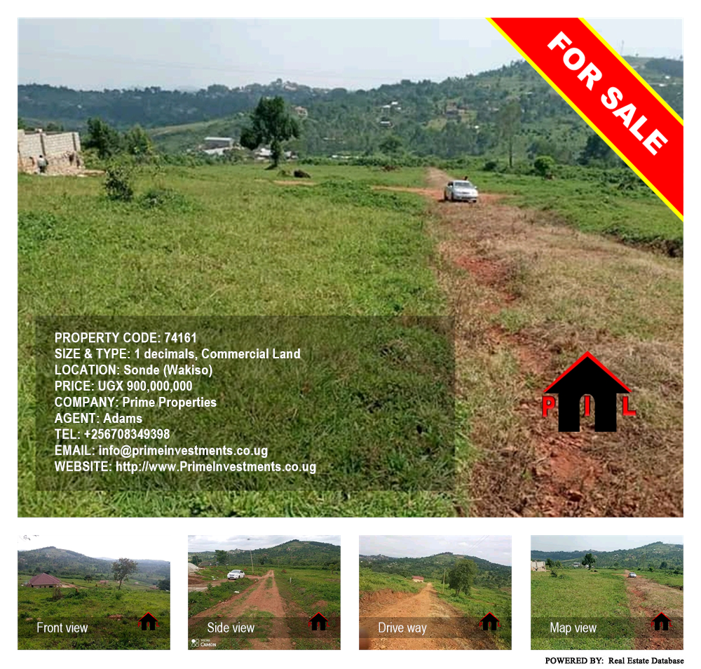 Commercial Land  for sale in Sonde Wakiso Uganda, code: 74161
