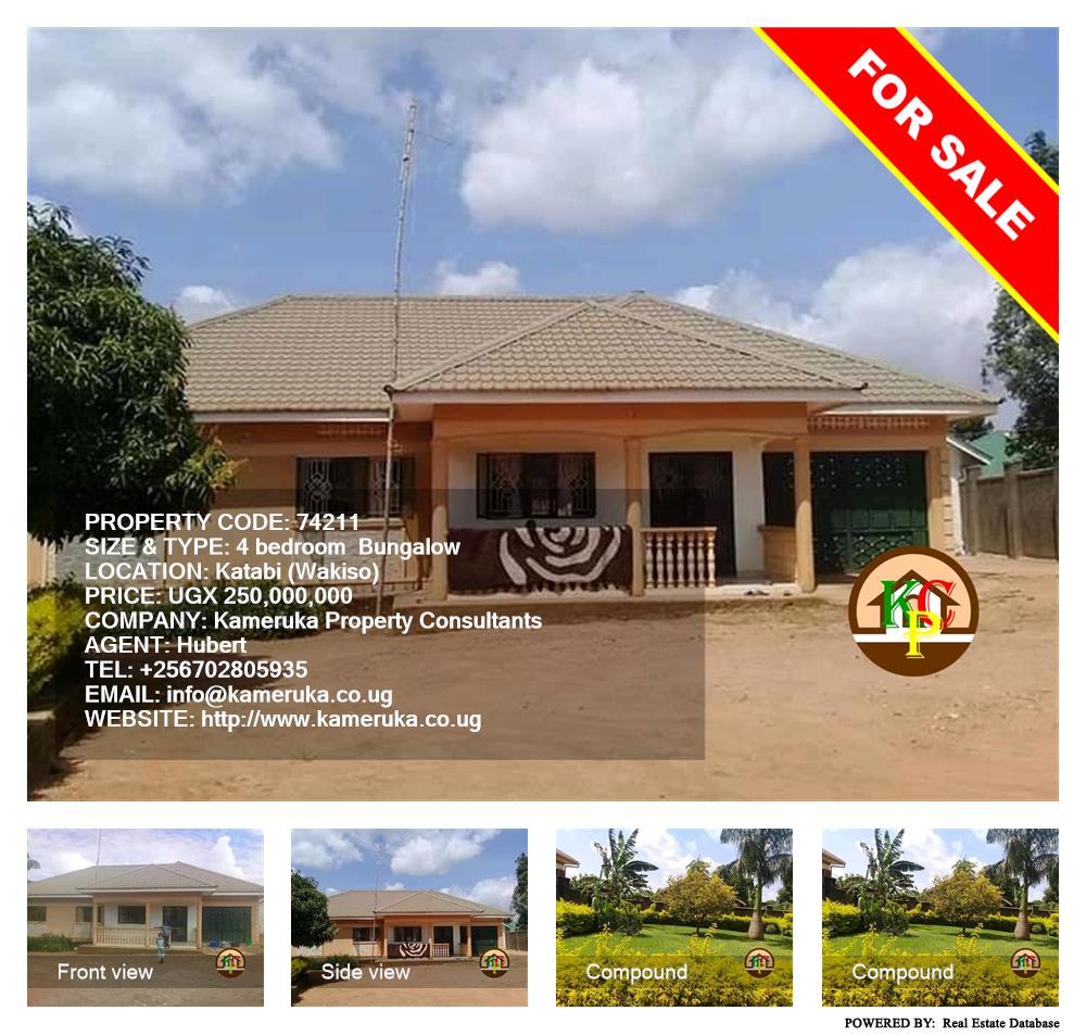 4 bedroom Bungalow  for sale in Katabi Wakiso Uganda, code: 74211