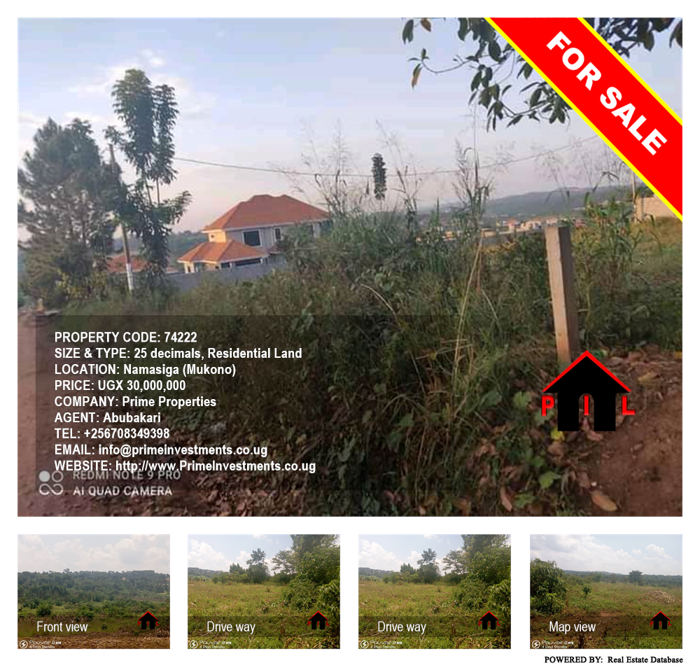 Residential Land  for sale in Namasiga Mukono Uganda, code: 74222