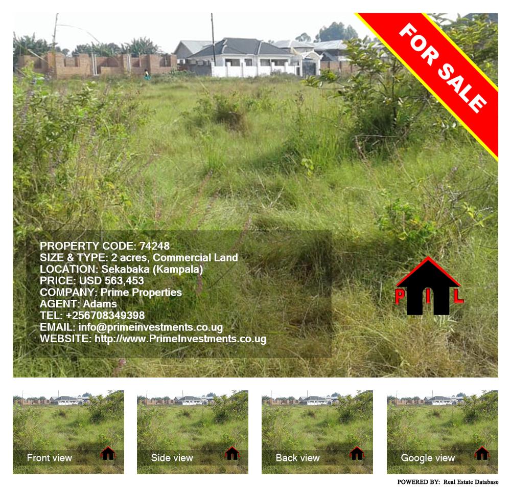 Commercial Land  for sale in Ssekabaka Kampala Uganda, code: 74248