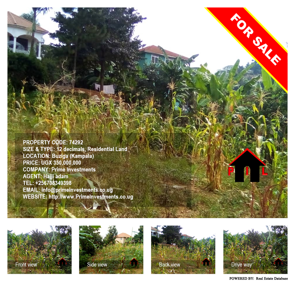 Residential Land  for sale in Buziga Kampala Uganda, code: 74292