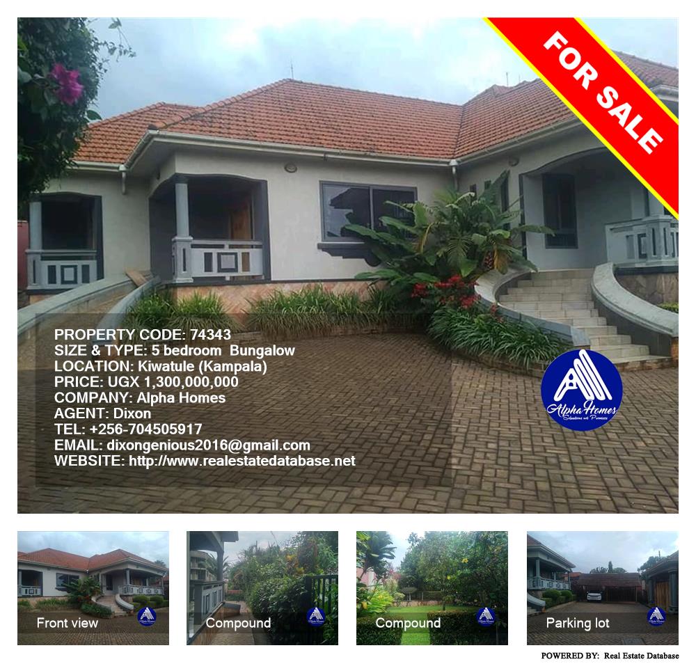 5 bedroom Bungalow  for sale in Kiwaatule Kampala Uganda, code: 74343