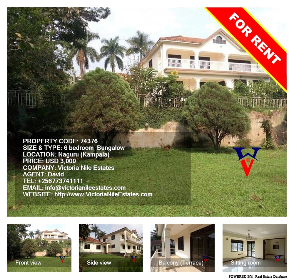 6 bedroom Bungalow  for rent in Naguru Kampala Uganda, code: 74376