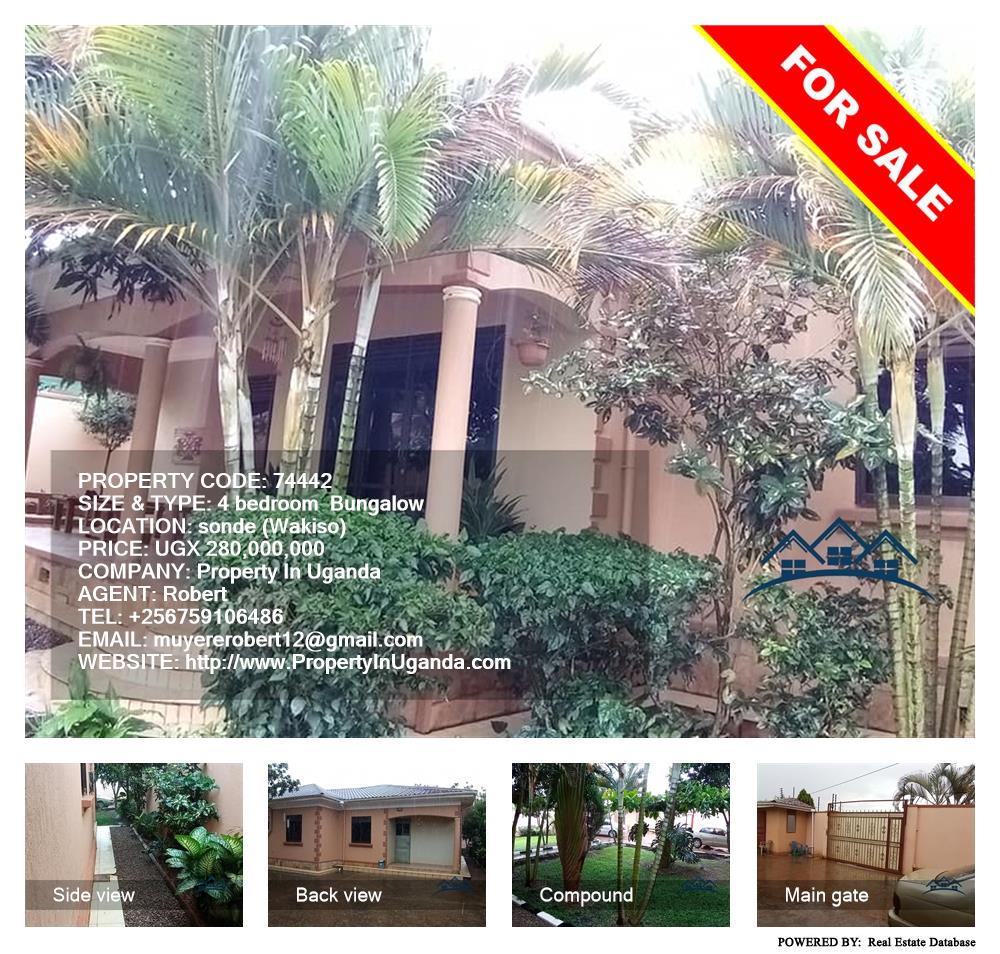 4 bedroom Bungalow  for sale in Sonde Wakiso Uganda, code: 74442