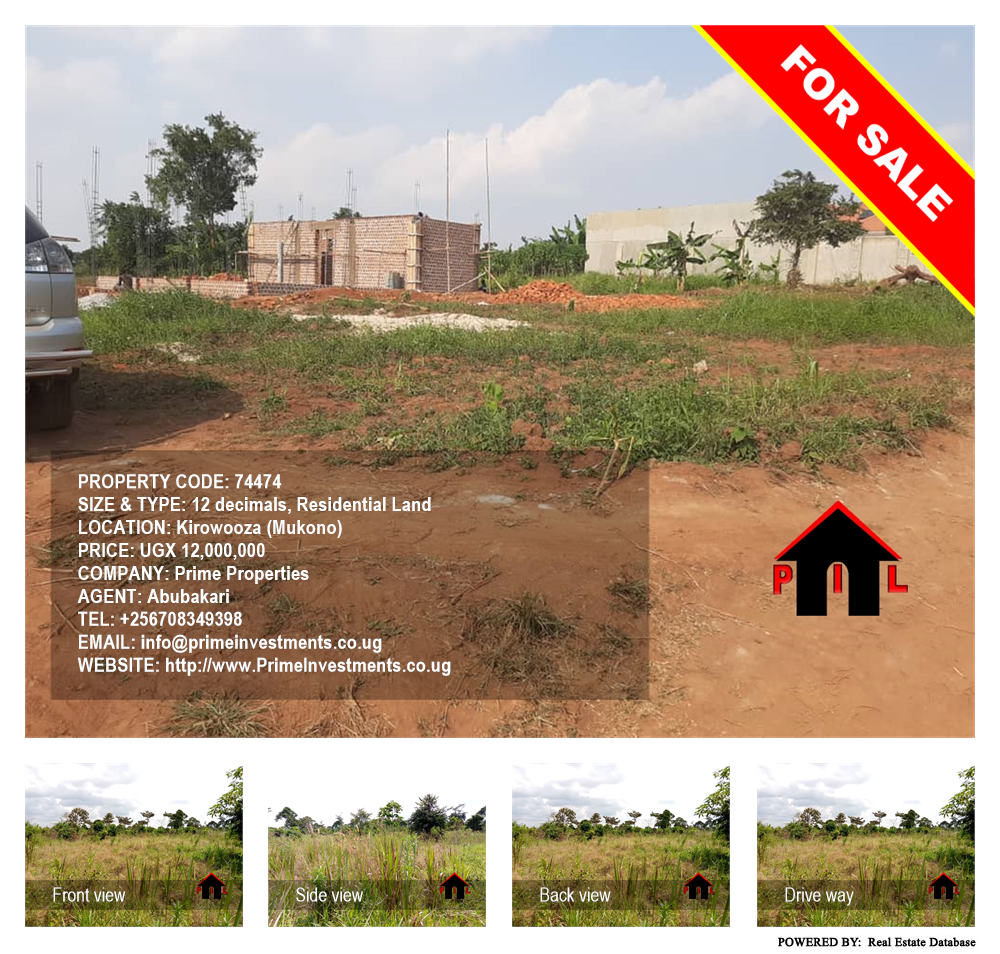 Residential Land  for sale in Kirowooza Mukono Uganda, code: 74474