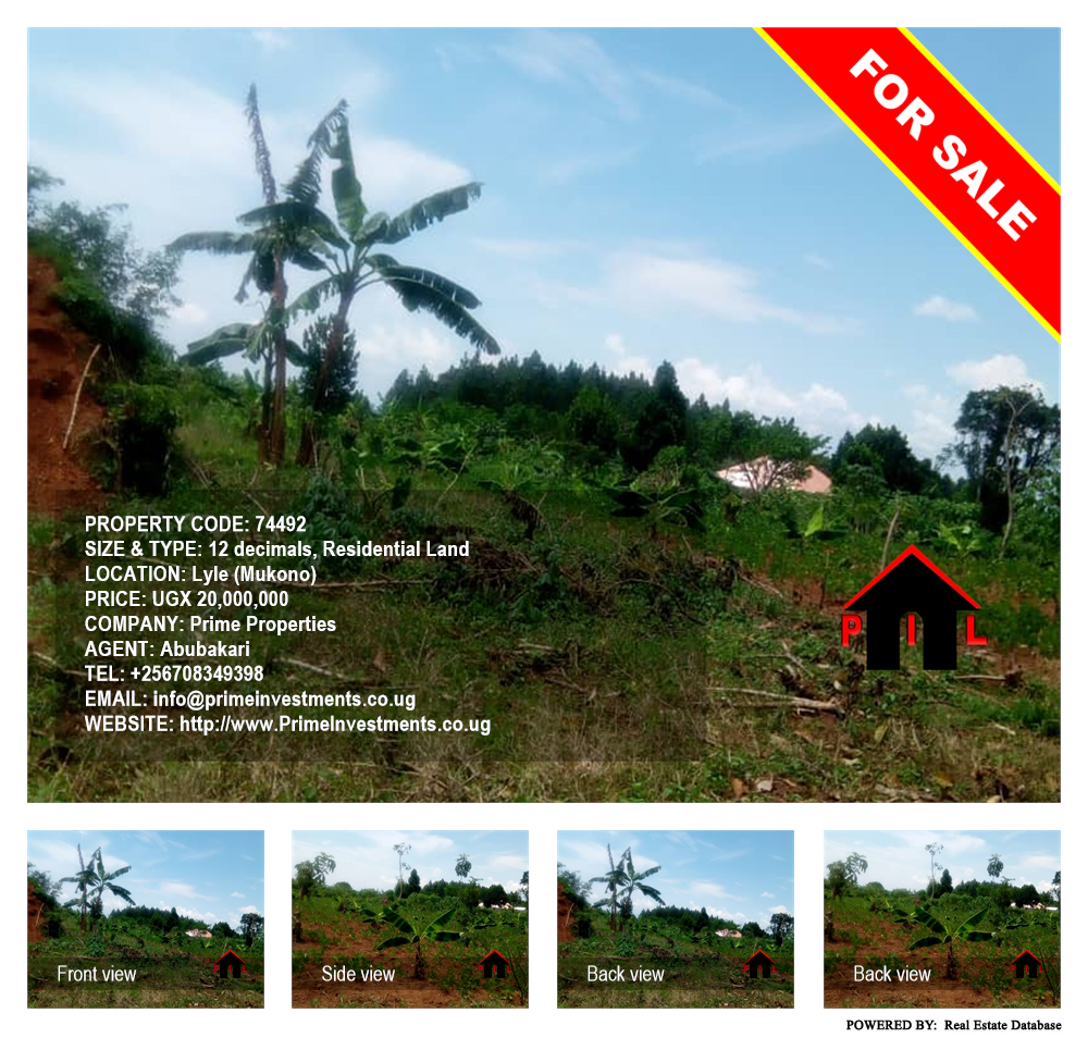 Residential Land  for sale in Lyle Mukono Uganda, code: 74492