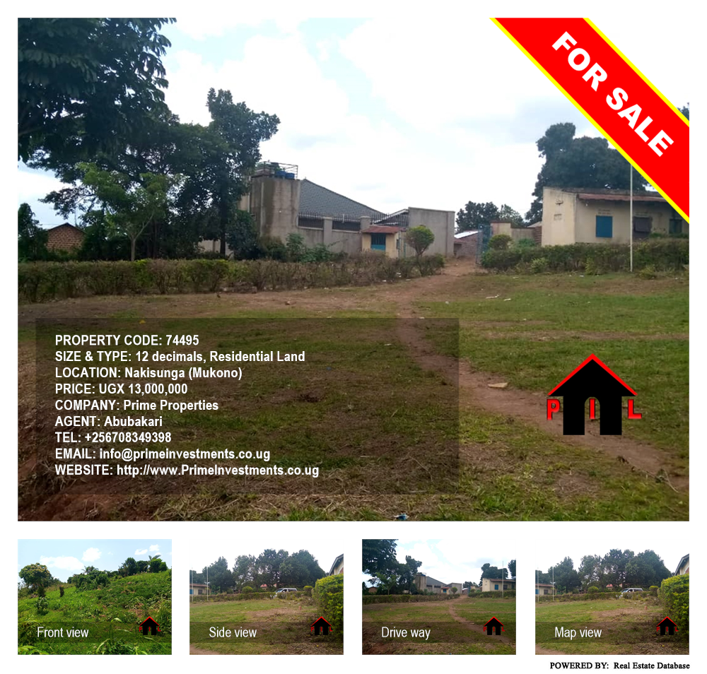 Residential Land  for sale in Nakisunga Mukono Uganda, code: 74495
