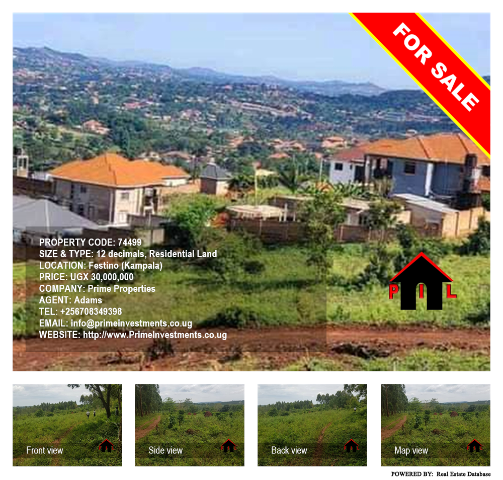 Residential Land  for sale in Festino Kampala Uganda, code: 74499