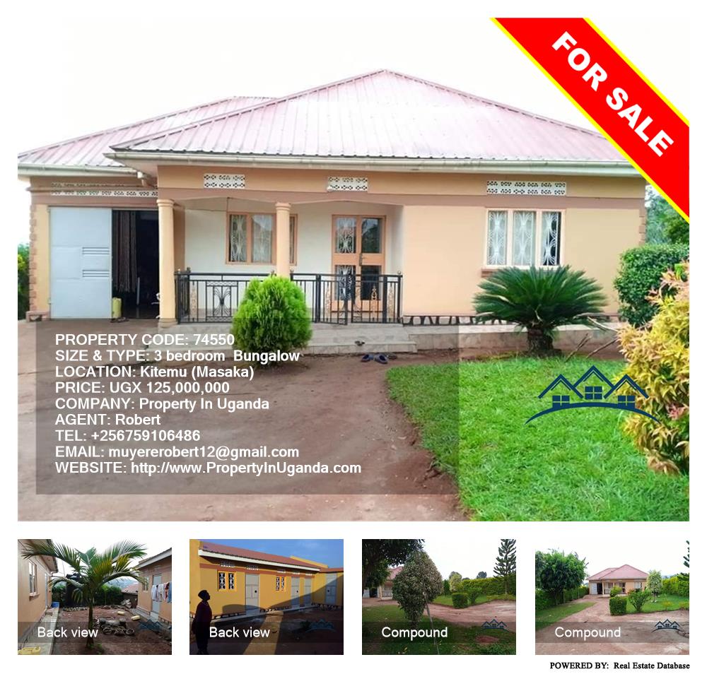 3 bedroom Bungalow  for sale in Kitemu Masaka Uganda, code: 74550