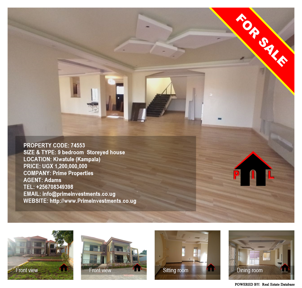 9 bedroom Storeyed house  for sale in Kiwaatule Kampala Uganda, code: 74553