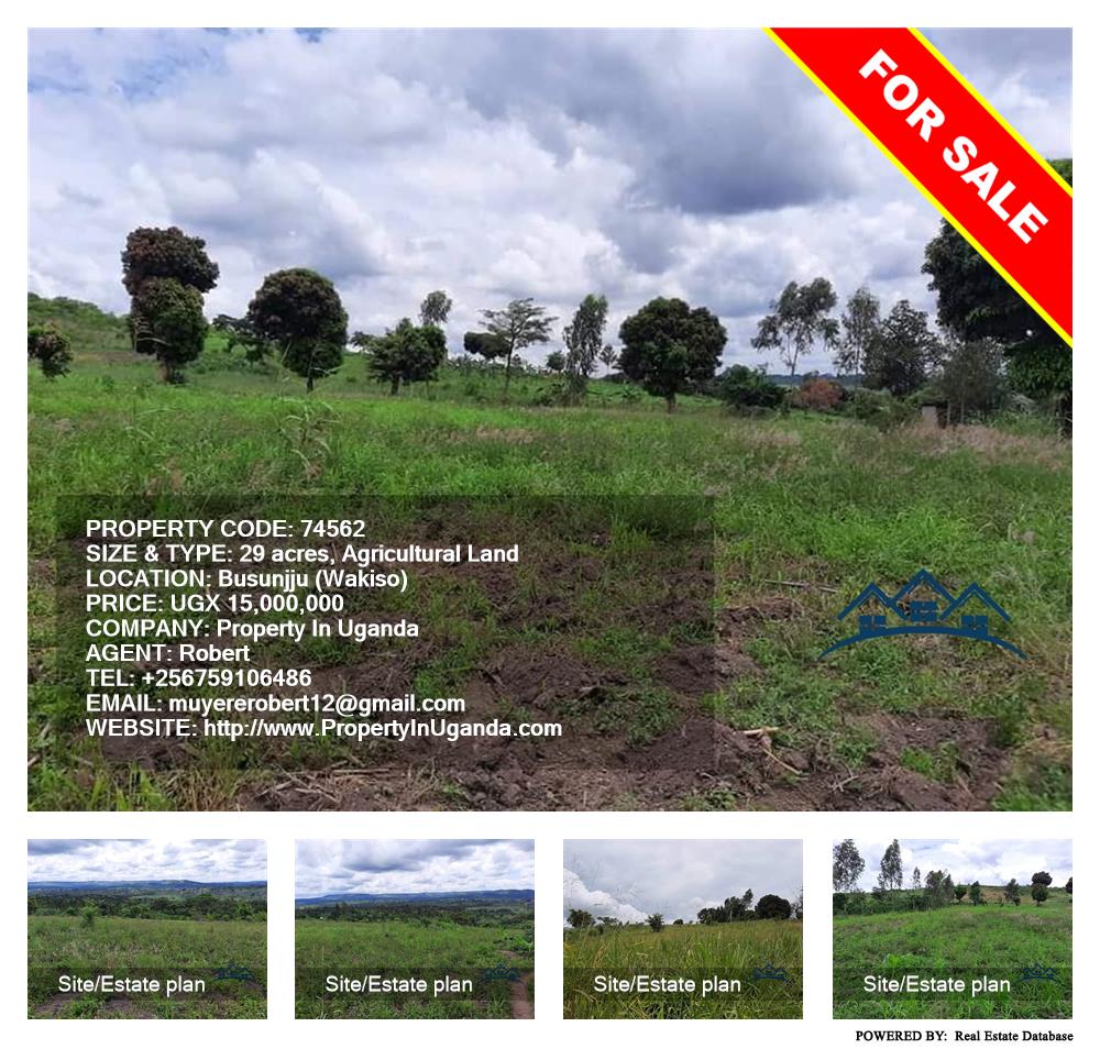 Agricultural Land  for sale in Busunjju Wakiso Uganda, code: 74562