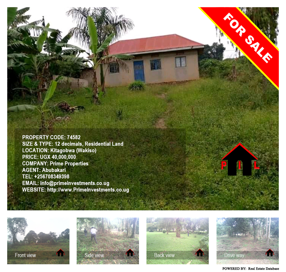 Residential Land  for sale in Kitagobwa Wakiso Uganda, code: 74582