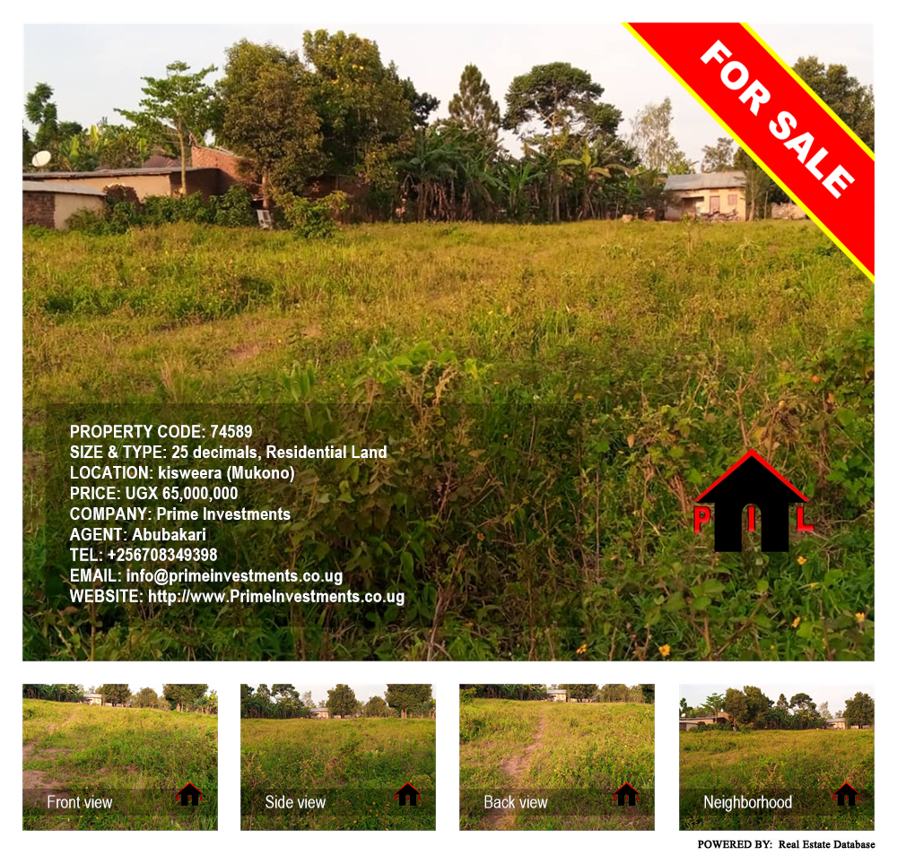 Residential Land  for sale in Kisweera Mukono Uganda, code: 74589