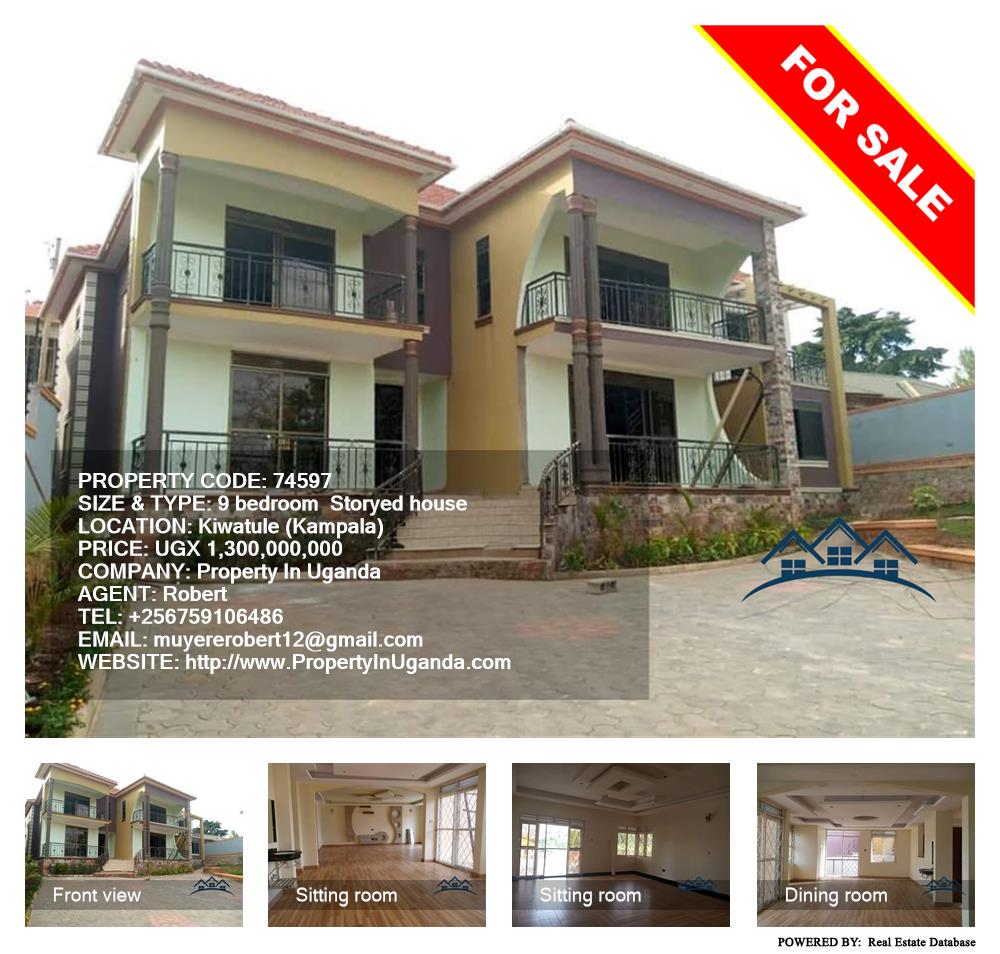 9 bedroom Storeyed house  for sale in Kiwaatule Kampala Uganda, code: 74597